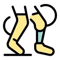 Modern leg prosthesis, enhancing mobility and restoring active life vector
