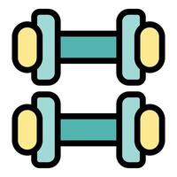 Two dumbbells for working out representing fitness and healthy lifestyle vector