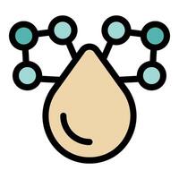 Nano technologies transforming a drop of liquid, exploring molecular structures vector