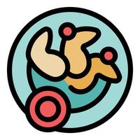 Cashew nuts rotating inside abstract circle with red target vector