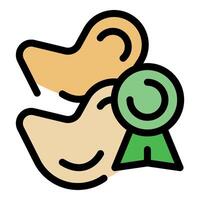 Listening skills improvement leading to top performance and recognition vector