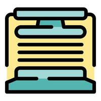 Solarium bed generating light for tanning sessions vector