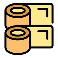 Elastic bandages providing support and compression for injuries vector