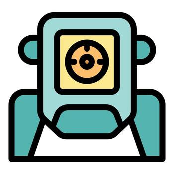 futurista patrulla robot asegurando la seguridad utilizando avanzado ai tecnología vector