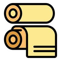 Printing machine processing two rolls of paper for high quality print vector