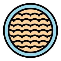 Round breathable material with wavy surface and dots vector