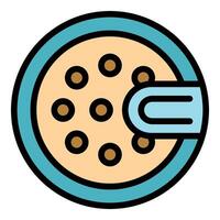 Petri dish with agar and bacteria growing in laboratory experiment vector