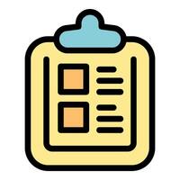 Clipboard showing checklist for task management and organization vector