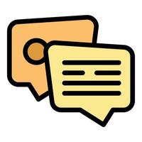 Online chatting communication with speech bubbles exchanging messages vector