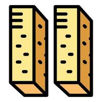 Two parallelepiped shaped acoustic panels reducing noise levels vector