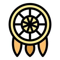 Native american dreamcatcher protecting from bad dreams and nightmares vector