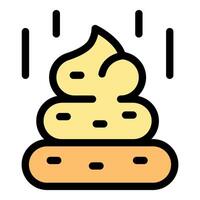 Steaming pile of poo landing on a surface with motion lines vector