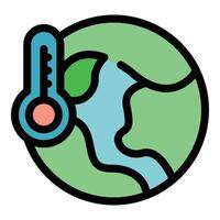 Thermometer measuring increasing global temperature and climate change vector