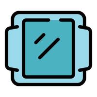 Smartwatch showing blank screen displaying reflecting light vector