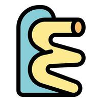 Aquapark zigzag water slide leading to swimming pool fun vector