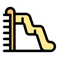 Playground slide with ladder providing fun and recreation for children vector