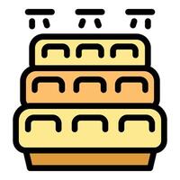Stadium seats with spotlights shining down, ready for fans and spectators vector