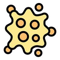 Amoeba proteus multiplying by splitting, biological process vector