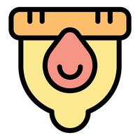 Menstrual cup with happy drop showing eco friendly feminine hygiene product vector