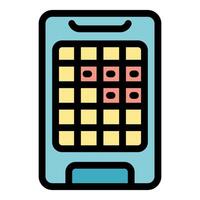 Smartphone showing a rhythm being composed on a digital audio workstation vector