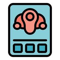 Car sharing app showing location and options on smartphone screen vector