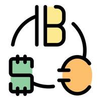Currency exchange showing bitcoin, dollar and euro in cycle vector