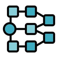 Algorithm flowchart depicting data processing and analysis vector