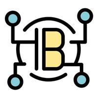Cryptocurrency connections, exploring the network of digital currency with the letter b vector