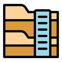 Geological strata showing different layers and a measurement scale representing soil analysis vector