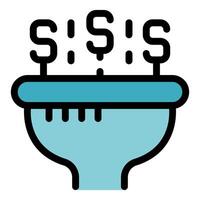 Sales funnel converting dollar symbols into profitable revenue stream vector