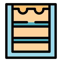 Honey extractor separating layers of honey and wax vector