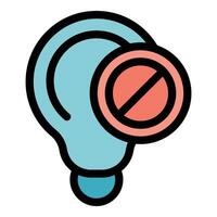 Forbidden idea, light bulb with a prohibition symbol preventing creative thinking vector