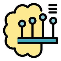 Brain power increasing showing potential growth and cognitive enhancement vector