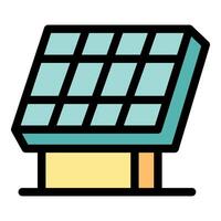 Solar panel converting sunlight into electricity, sustainable energy solution vector