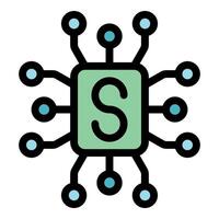 Sandbox blockchain technology connecting nodes in decentralized network vector
