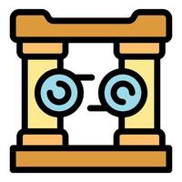 Torii gate representing japanese shinto shrine entrance with sacred atmosphere vector