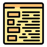 Web page showing text and checkboxes for online form filling vector