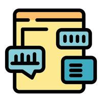 Website showing analytics data with charts and options menu vector