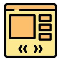 Web design interface with navigation arrows and content blocks vector