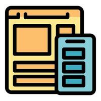 Web design showing wireframe and prototype interface design vector