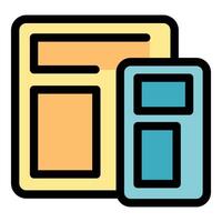 Web design showing responsive website layout from desktop to mobile view vector