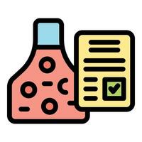 Approved veterinary medicine for pets with verification check mark vector