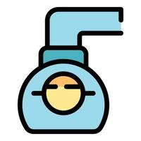 Water meter measuring water consumption in pipeline system vector