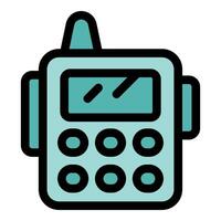 Portable radio transceiver communicating using radio waves vector