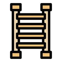 Wooden ladder providing access to higher levels vector