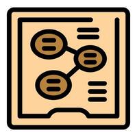 Strategy planning document showing connected circles and lines vector