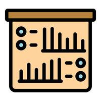 Flip chart showing bar charts and bullet points for business presentation vector
