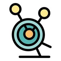 Futuristic sensor gathering data with wireless technology vector