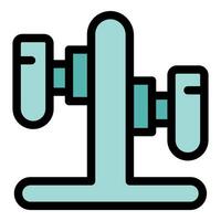 Laboratory shaker holding two test tubes for scientific experiment vector