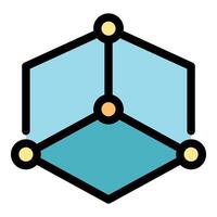 Blockchain network connecting nodes in a secure system vector